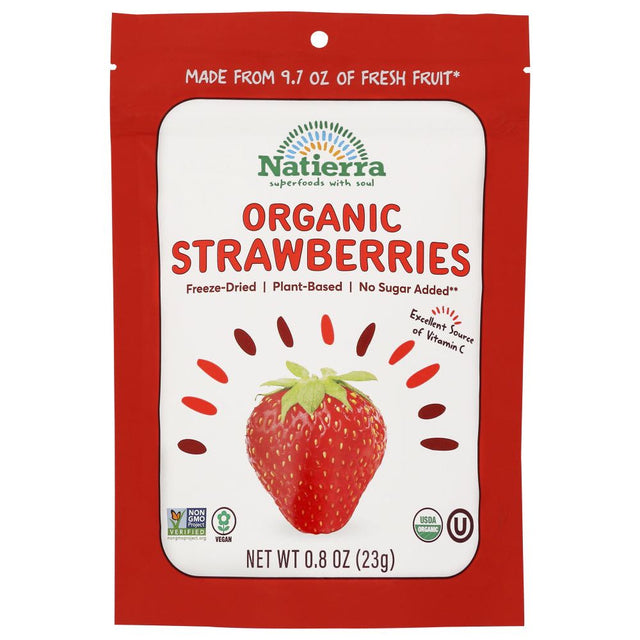 NATIERRA: Organic Freeze Dried Strawberries, 0.8 oz - #tag1# - #tag2#