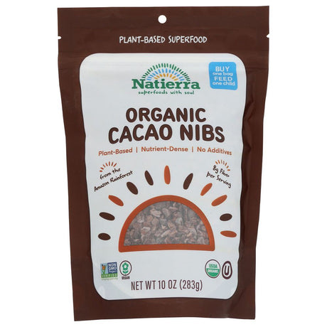 NATIERRA: Organic Raw Cacao Nibs Pouch, 10 oz - #tag1# - #tag2#
