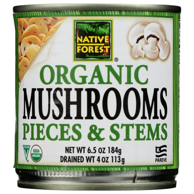NATIVE FOREST: Organic White Mushroom Pieces and Stems, 4 oz - Sunshine Co Op. - #tag1# - #tag2# - #tag3# - #tag4#