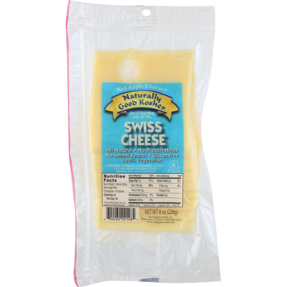 NATURALLY GOOD KOSHER: Sliced Swiss Cheese, 8 oz - #tag1# - #tag2#