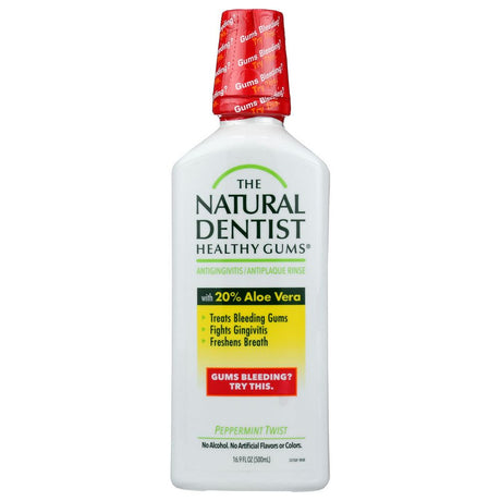 NATURAL DENTIST: Healthy Gums Antigingivitis Oral Rinse Peppermint Twist, 16.9 oz - #tag1# - #tag2#