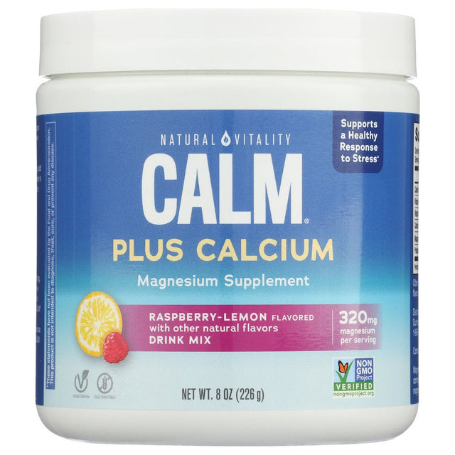 NATURAL VITALITY: Calm Calcium Rasp Lemon, 8 oz - #tag1# - #tag2#