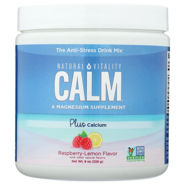 NATURAL VITALITY: Calm Calcium Rspbry Lemon, 8 oz - #tag1# - #tag2#