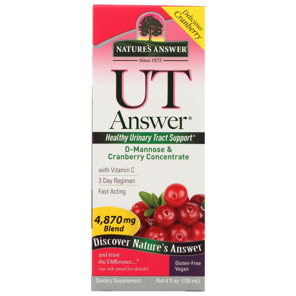 NATURES ANSWER: UT Answer D-Mannose & Cranberry Concentrate 4870 mg, 4 Oz - #tag1# - #tag2#