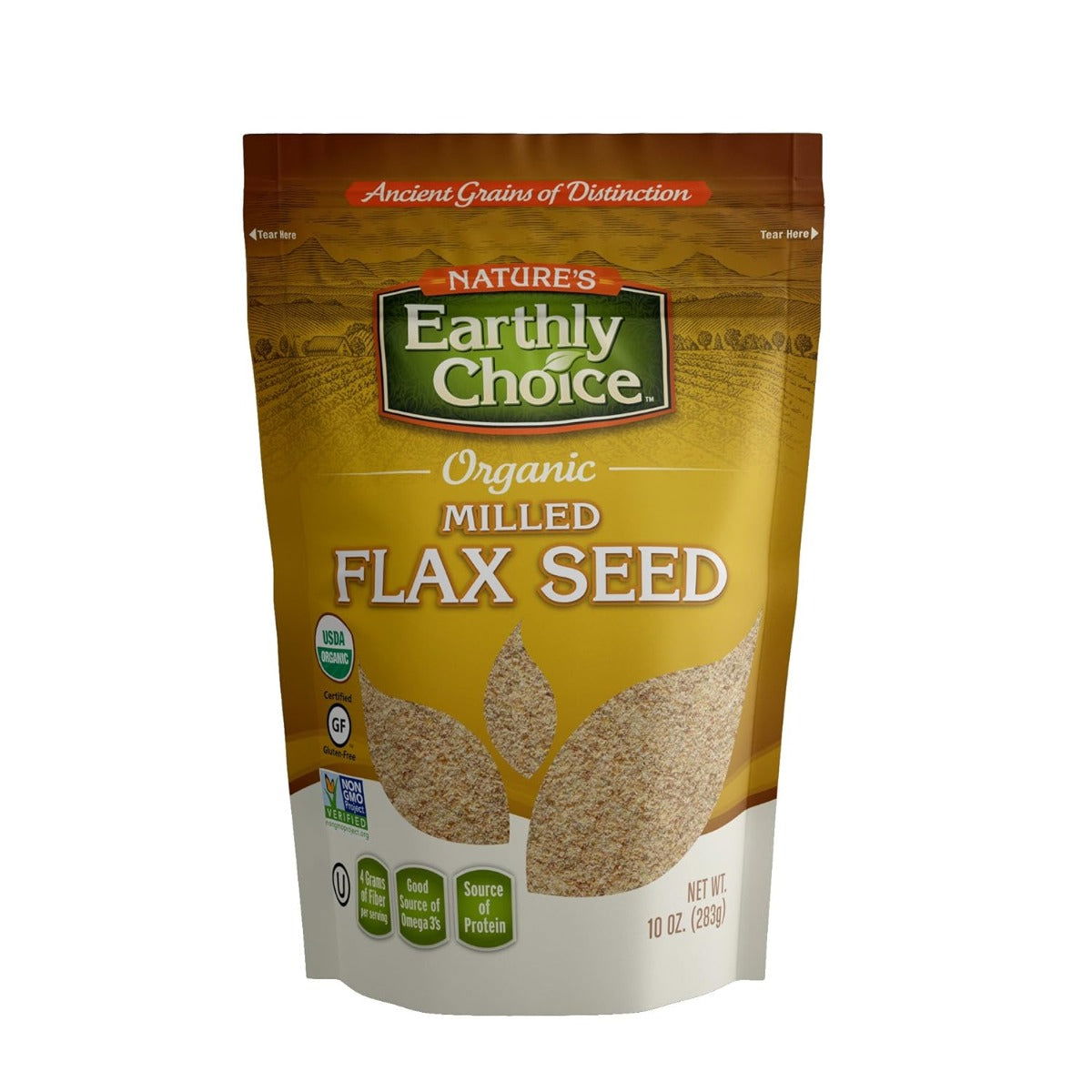 NATURES EARTHLY CHOICE: Organic Milled Flax Seeds, 10 oz - Sunshine Co Op. - #tag1# - #tag2# - #tag3# - #tag4#