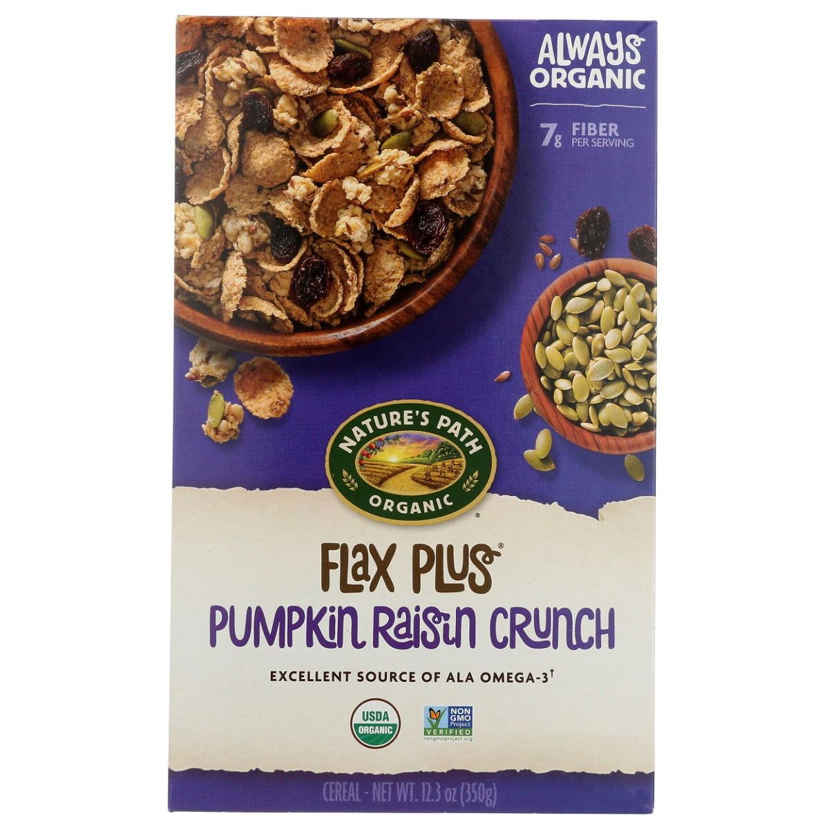 NATURES PATH: Flax Plus Pumpkin Raisin Crunch Cereal, 12.35 oz - Sunshine Co Op. - #tag1# - #tag2# - #tag3# - #tag4#