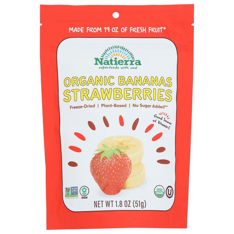 NATURE'S ALL: Organic Freeze Dried Bananas + Strawberries, 1.8 oz - #tag1# - #tag2#