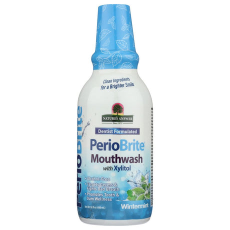 NATURE'S ANSWER: PerioBrite Natural Mouthwash Winter Mint, 16 Oz - #tag1# - #tag2#