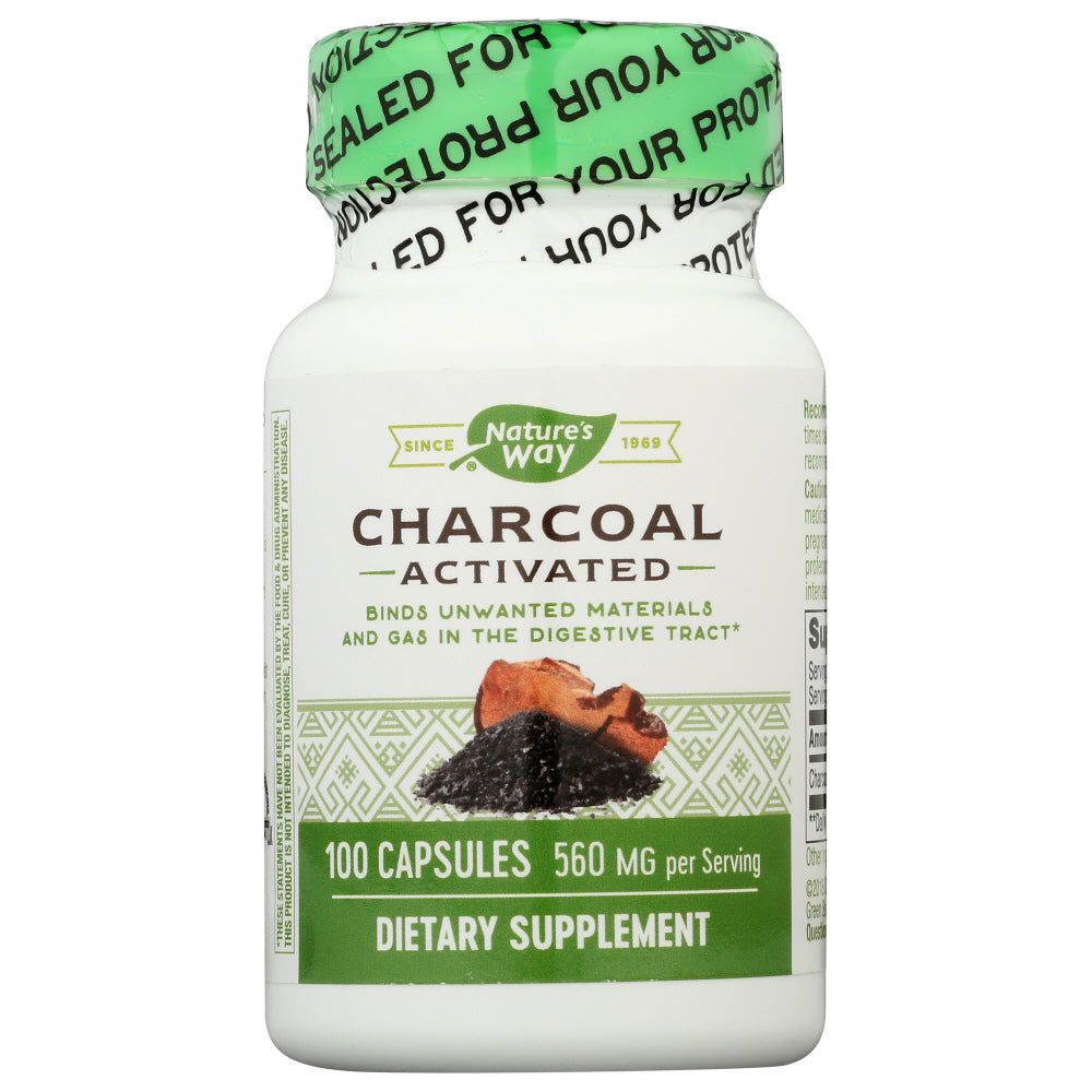 NATURE'S WAY: Charcoal Activated 280 Mg, 100 Capsules - Sunshine Co Op. - #tag1# - #tag2# - #tag3# - #tag4#