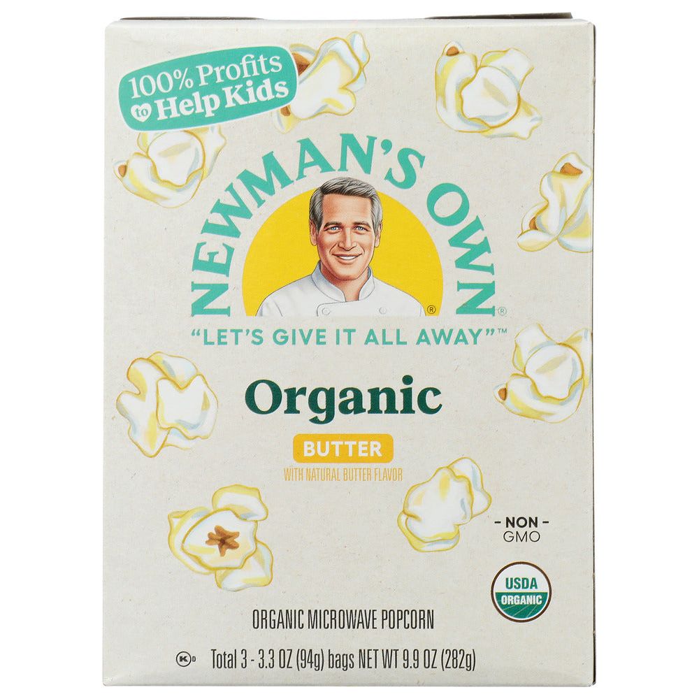 NEWMAN'S OWN: Organic Pop's Corn Organic Microwave Popcorn Butter, 9.9 oz - #tag1# - #tag2#
