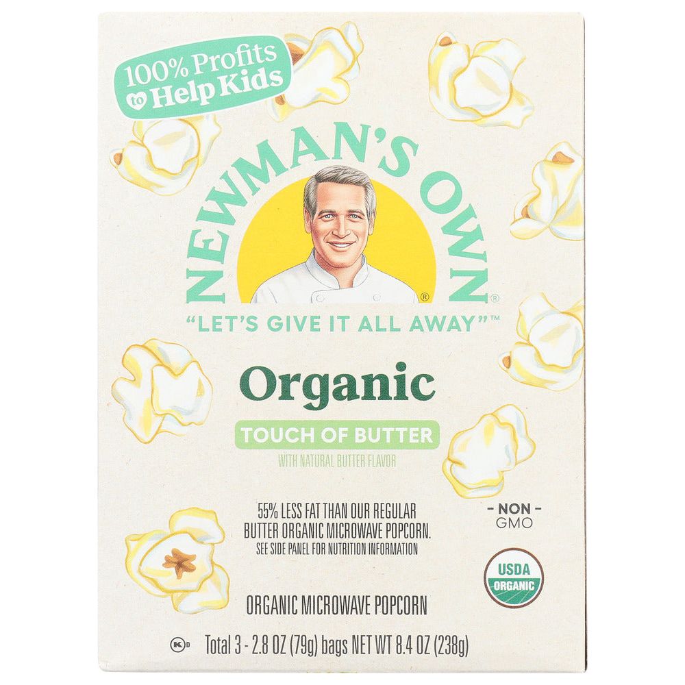 NEWMAN'S OWN: Organic Pop's Corn Organic Microwave Popcorn Light Butter, 8.4 oz - #tag1# - #tag2#