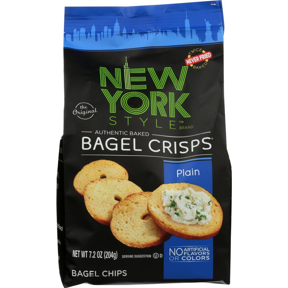 NEW YORK STYLE: Plain Bagel Crisps, 7.2 oz - #tag1# - #tag2#