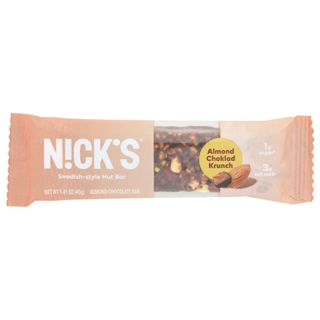 NICKS: Almond Choklad Krunch Bar, 1.41 oz - #tag1# - #tag2#