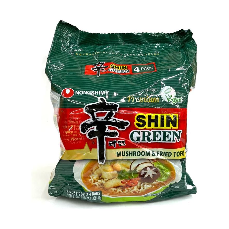 NONG SHIM: Shin Green Ramen Mushroom and Fried Tofu Noodles, 17.6 oz - #tag1# - #tag2#