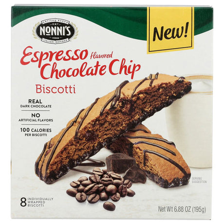 NONNIS: Espresso Chocolate Chip Biscotti, 6.88 oz - #tag1# - #tag2#