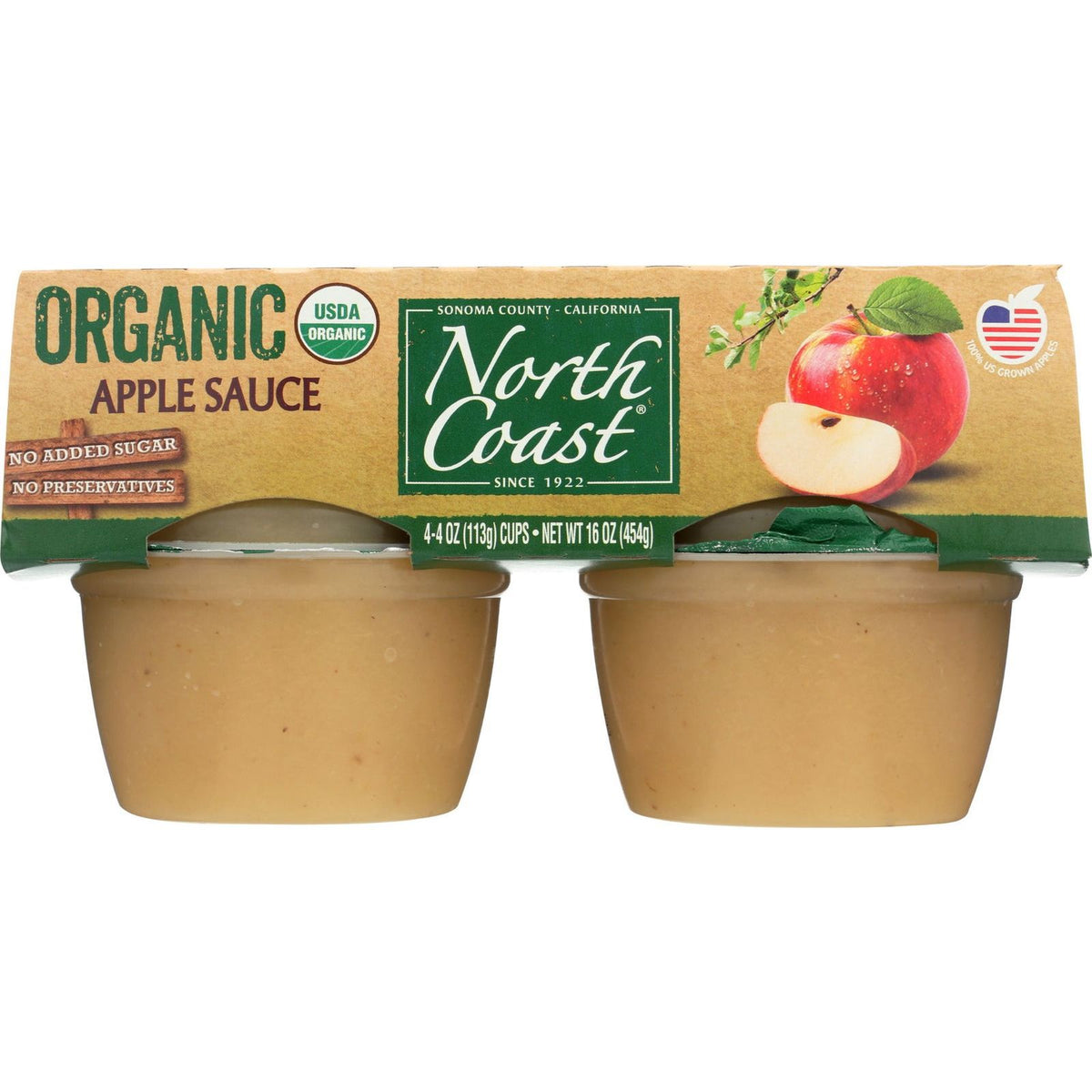 NORTH COAST: Applesauce 4 pack Organic, 16 oz - Sunshine Co Op. - #tag1# - #tag2# - #tag3# - #tag4#