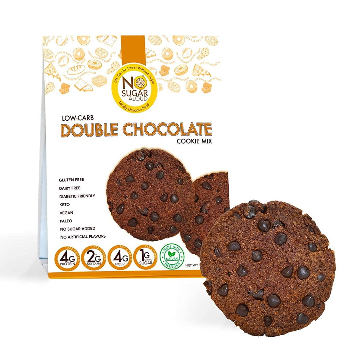 NO SUGAR ALOUD: Low Carb Double Chocolate Cookie Mix, 10 oz - #tag1# - #tag2#