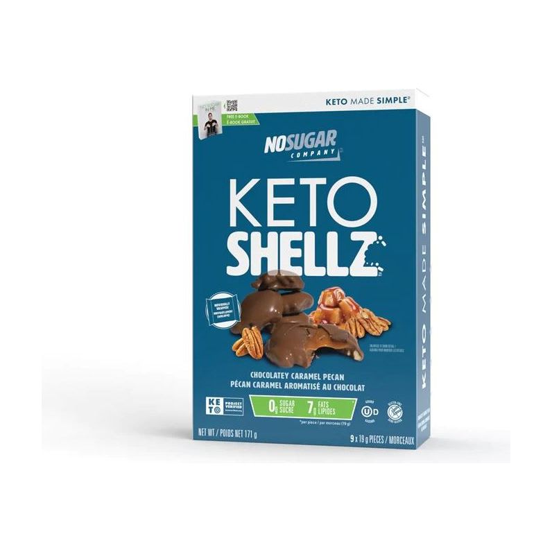 NO SUGAR COMPANY: Chocolatey Caramel Pecan Keto Shellz, 171 gm - #tag1# - #tag2#