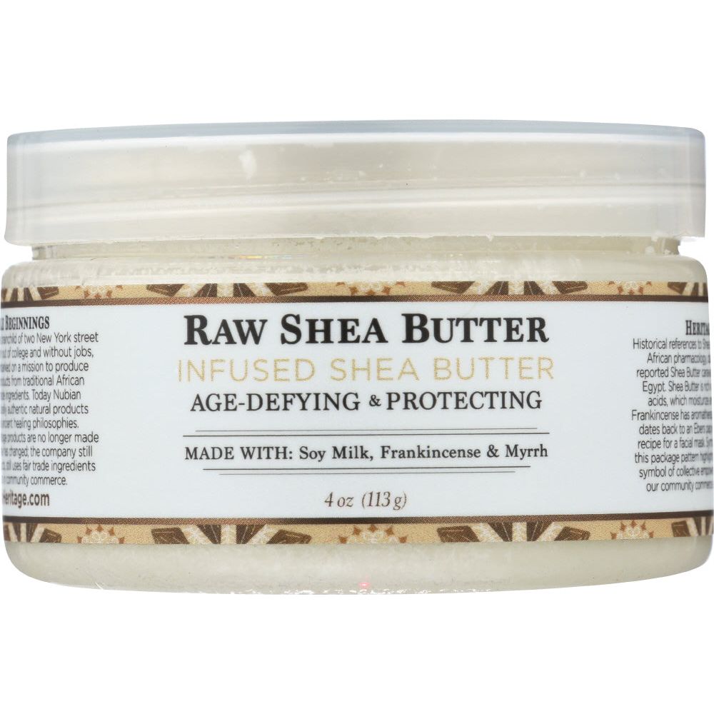 NUBIAN HERITAGE: Raw Shea Butter Infused with Frankincense & Myrrh, 4 oz - #tag1# - #tag2#