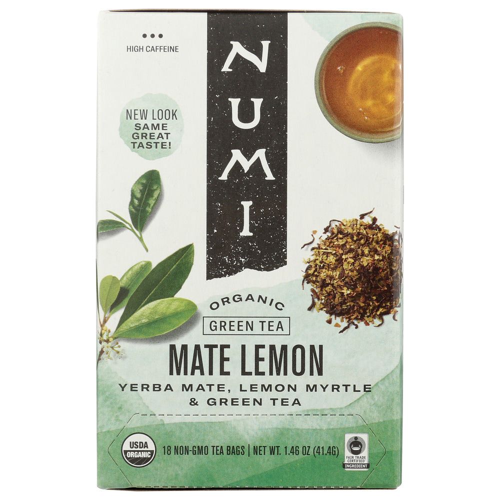NUMI TEAS: Mate Lemon Myrtle Green Tea, 18 bg - #tag1# - #tag2#