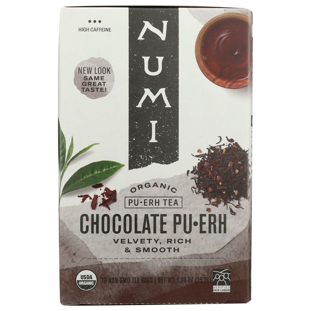 NUMI TEA: Tea Chocolate Puerh Organic, 16 bg - #tag1# - #tag2#