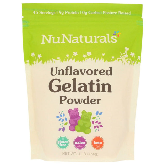 NUNATURALS INC: Gelicious Unflavored Gelatin, 1 lb - #tag1# - #tag2#