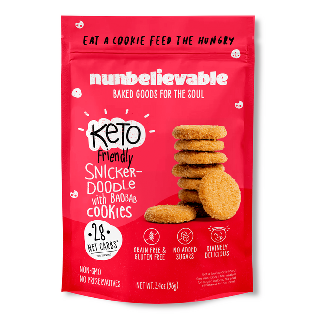 NUNBELIEVABLE: Cookies Snickrdoodle Keto, 3.4 oz - #tag1# - #tag2#