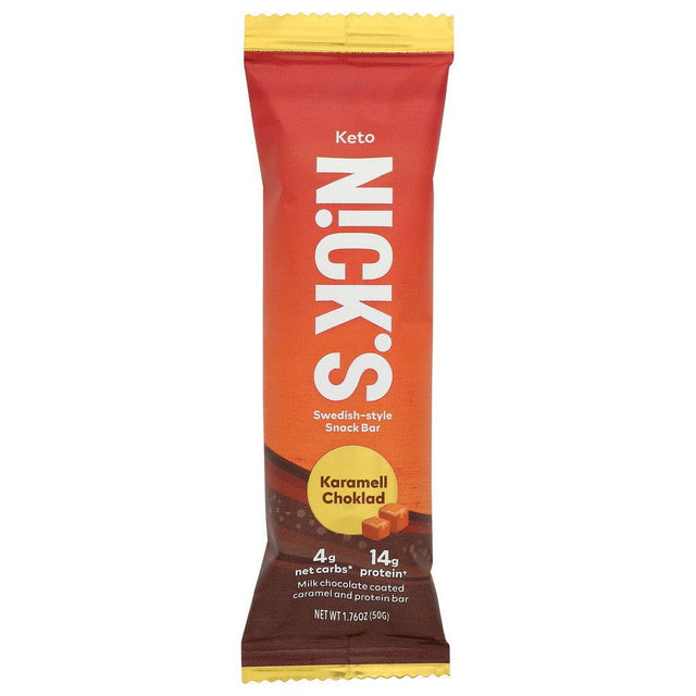 N!CKS: Karamel Choklad Keto Swedish Style Snack Bar, 1.76 oz - #tag1# - #tag2#