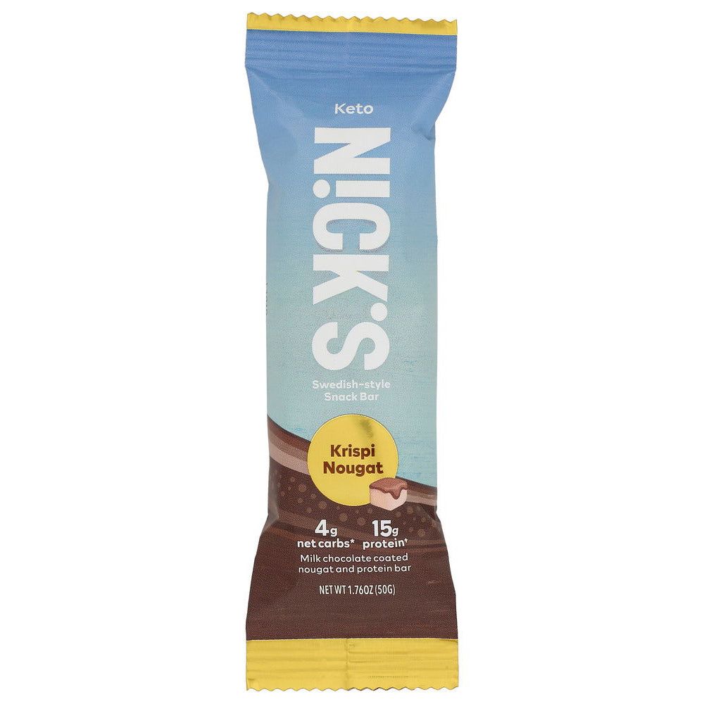 N!CKS: Krispi Nougat Keto Swedish Style Snack Bar, 1.76 oz - #tag1# - #tag2#
