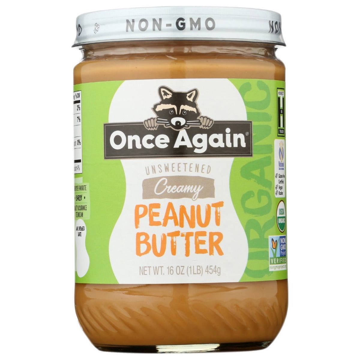 ONCE AGAIN: Peanut Butter Smooth Organic, 16 oz - Sunshine Co Op. - #tag1# - #tag2# - #tag3# - #tag4#