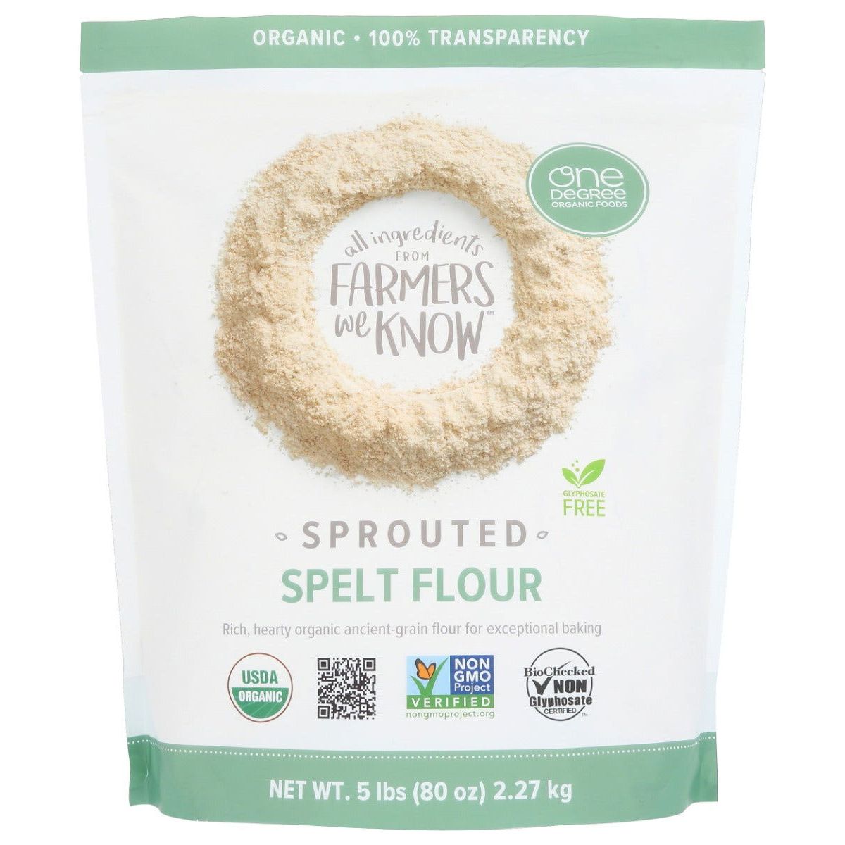 ONE DEGREE: Organic Sprouted Spelt Flour, 80 oz - Sunshine Co Op. - #tag1# - #tag2# - #tag3# - #tag4#