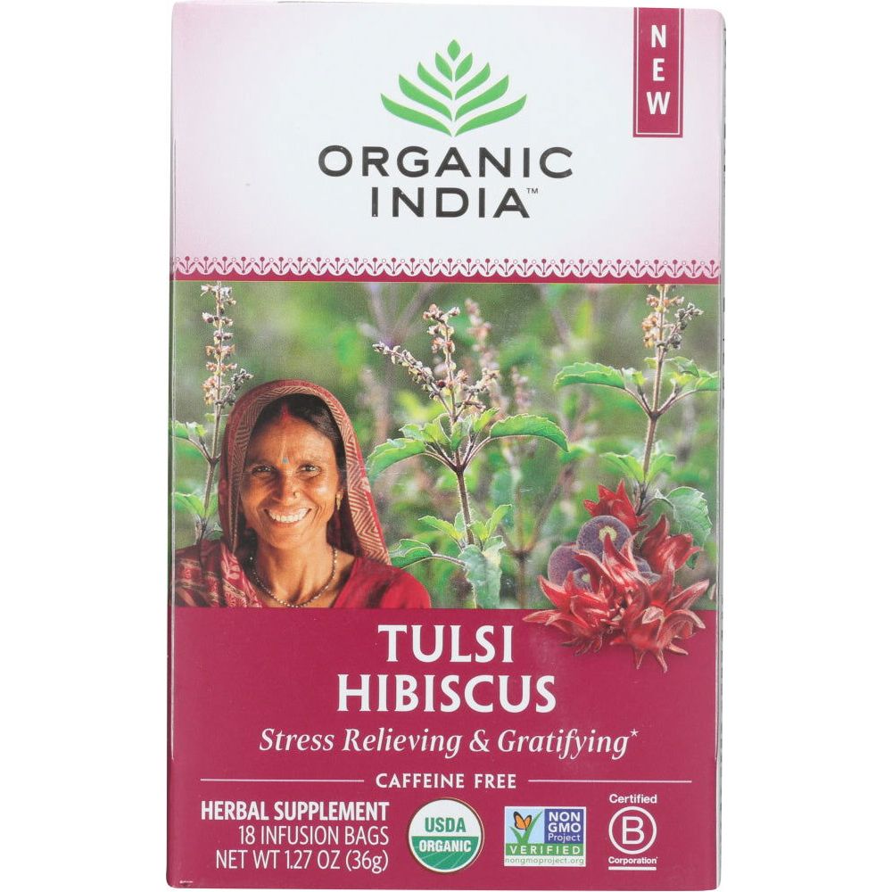 ORGANIC INDIA: Tea Hibiscus Infusion Tulsi, 18 bg - Sunshine Co Op. - #tag1# - #tag2# - #tag3# - #tag4#