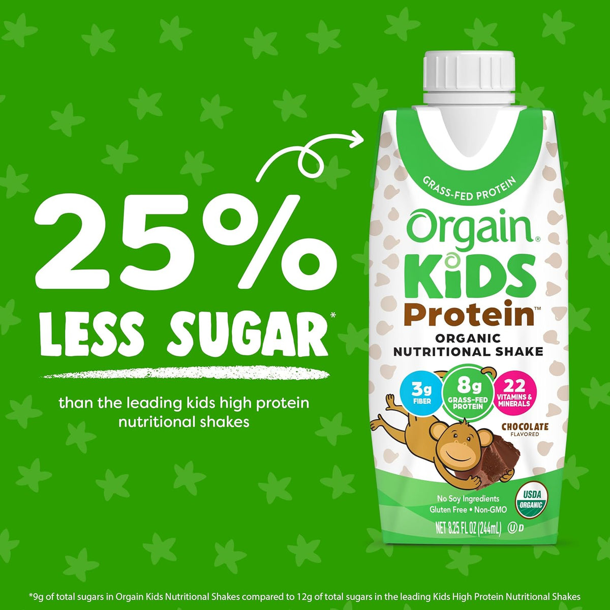ORGAIN Kids Protein Organic Nutritional Shake, Strawberry, 12PK