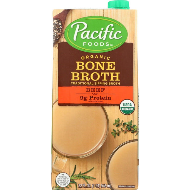 PACIFIC FOODS: Organic Beef Bone Broth, 32 oz - Sunshine Co Op. - #tag1# - #tag2# - #tag3# - #tag4#