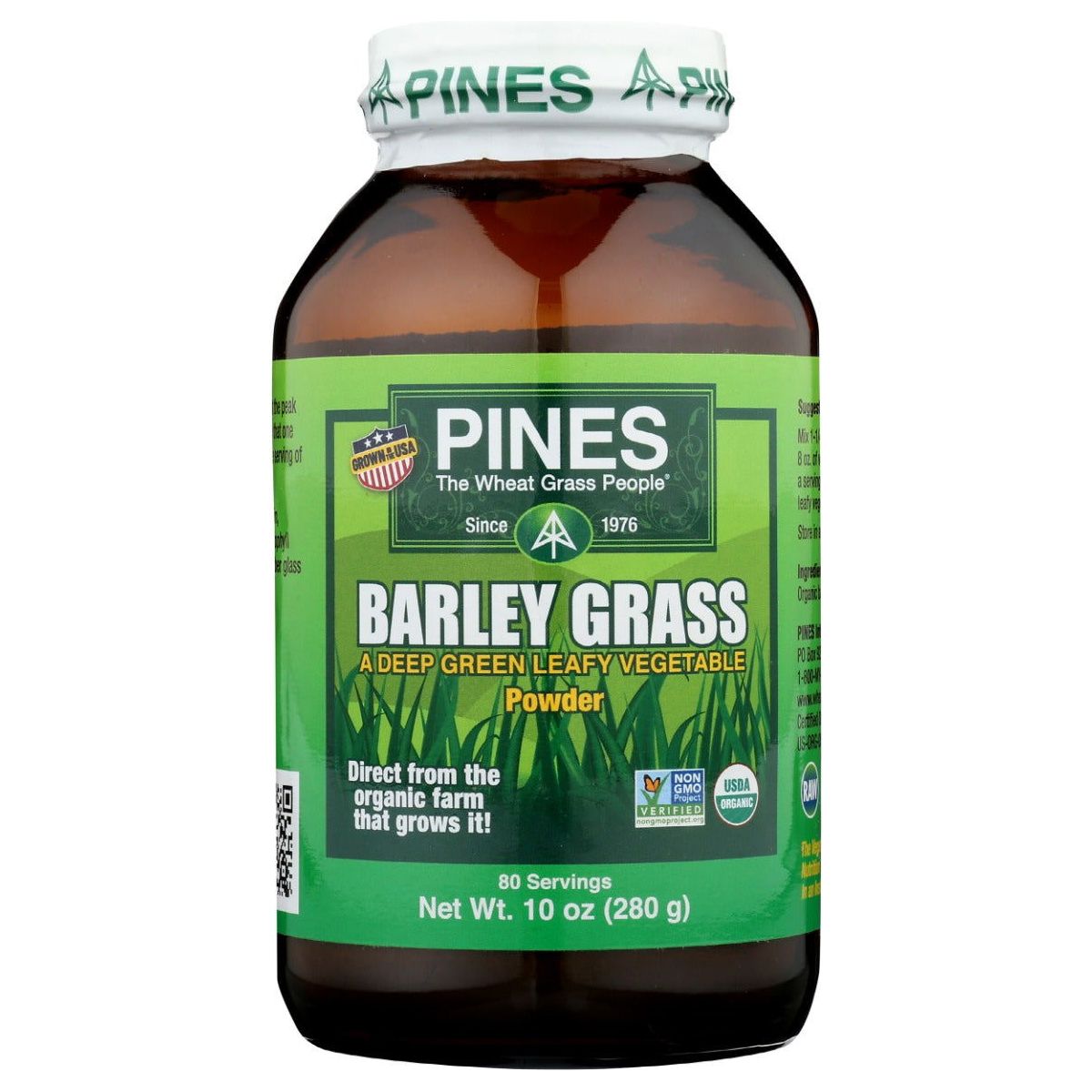 PINES WHEAT GRASS: Barley Grass Powder, 10 oz - Sunshine Co Op. - #tag1# - #tag2# - #tag3# - #tag4#