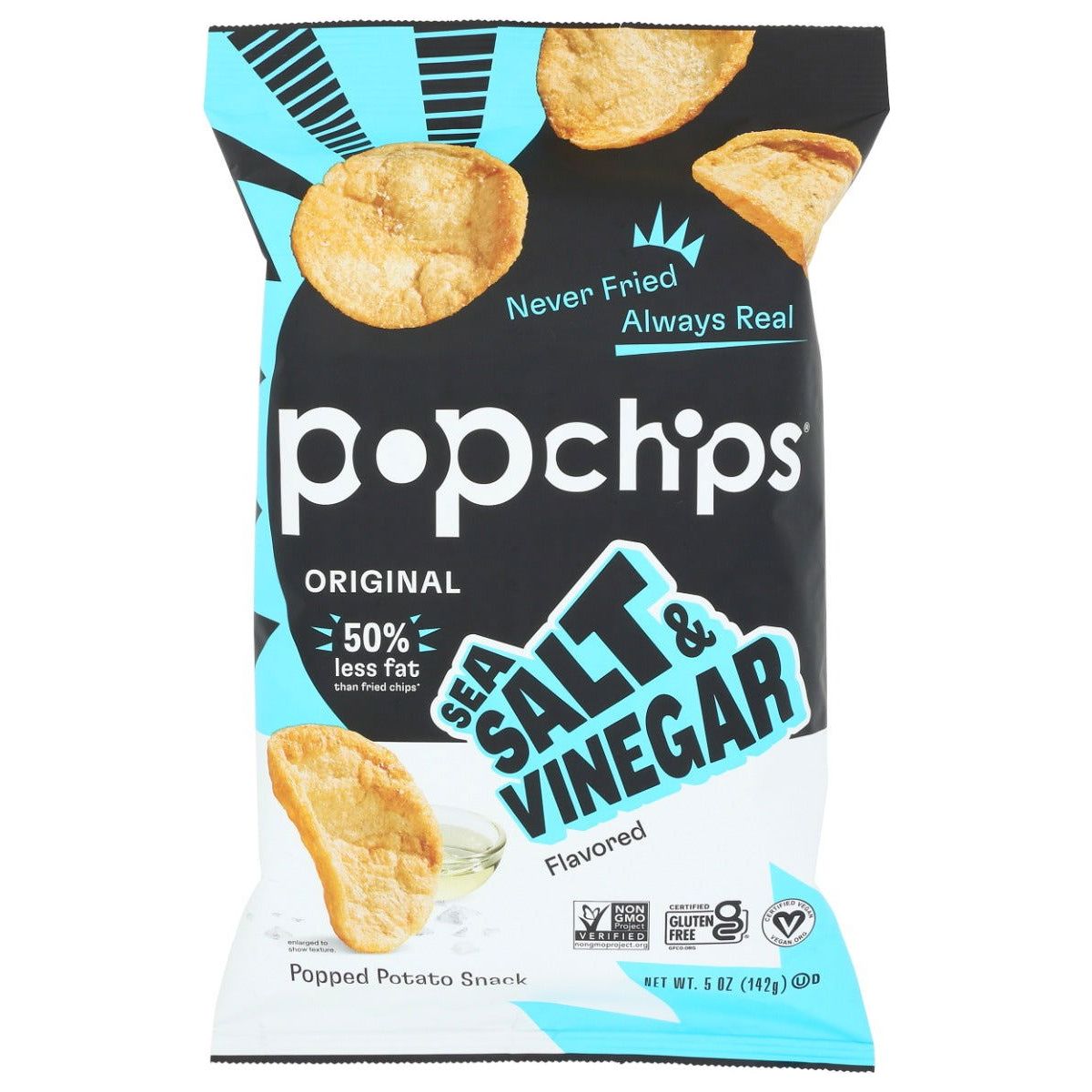 POPCHIPS: Chip Sea Salt & Vinegar, 5 oz - Sunshine Co Op. - #tag1# - #tag2# - #tag3# - #tag4#