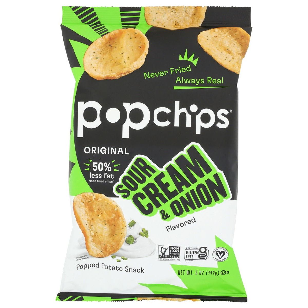 POPCHIPS: Sour Cream and Onion Potato Chips, 5 oz - Sunshine Co Op. - #tag1# - #tag2# - #tag3# - #tag4#