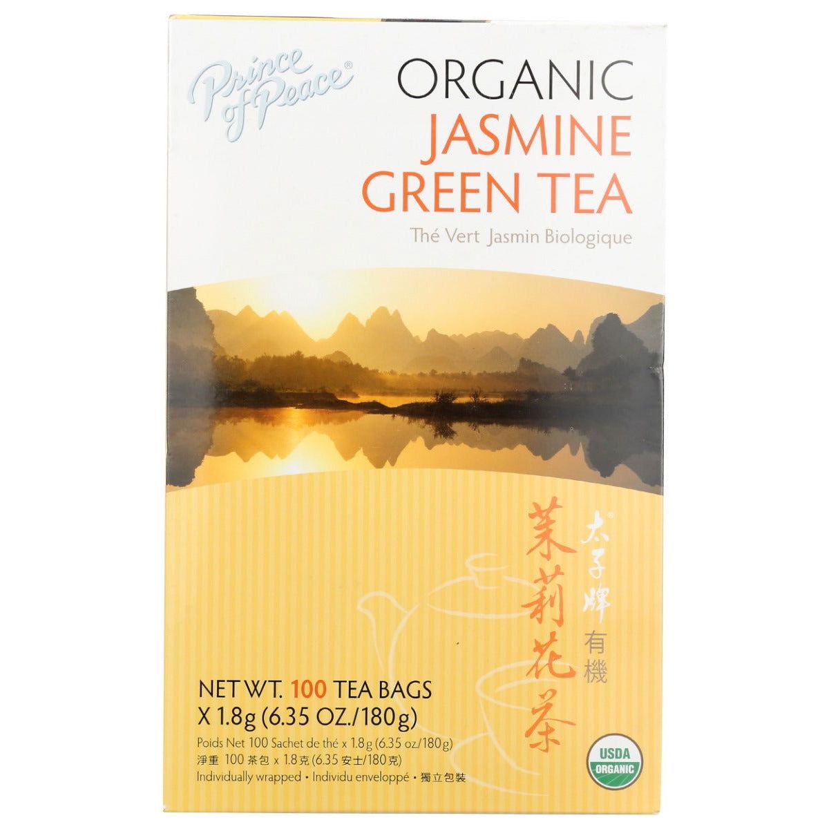 PRINCE OF PEACE: Organic Jasmine Green Tea, 100 bg - Sunshine Co Op. - #tag1# - #tag2# - #tag3# - #tag4#