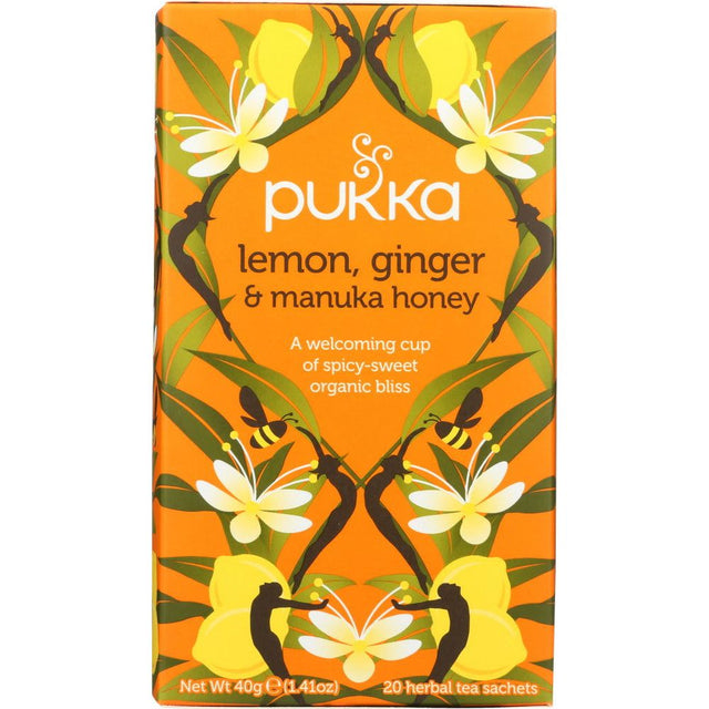 PUKKA HERBS: Lemon Ginger and Manuka Honey Herbal Tea, 20 bg - Sunshine Co Op. - #tag1# - #tag2# - #tag3# - #tag4#