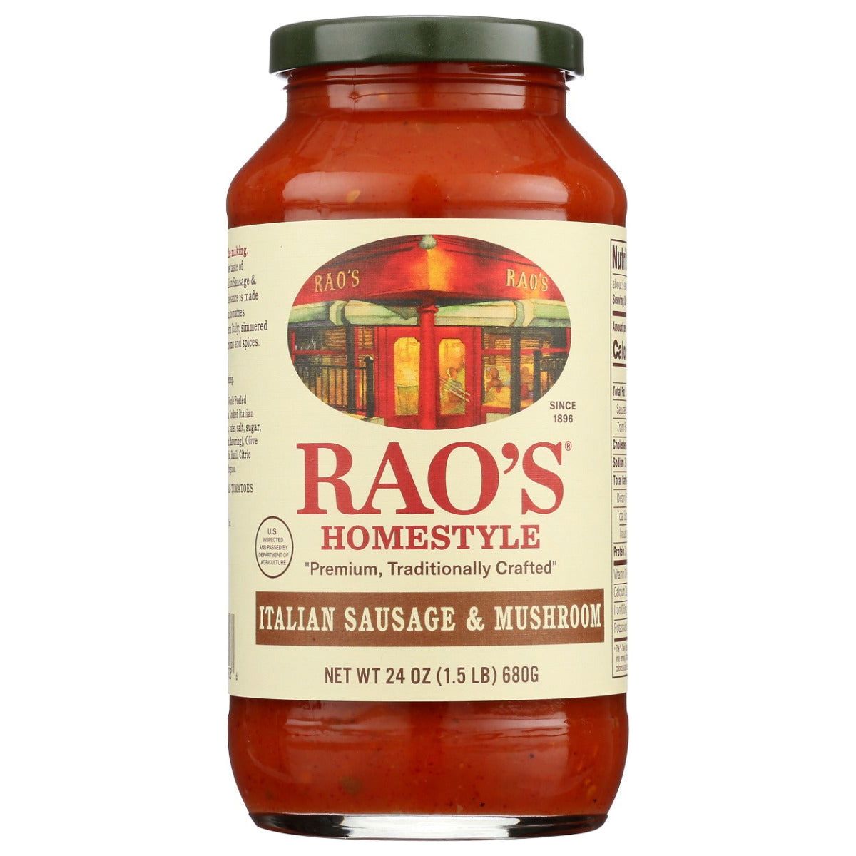 RAOS: Homemade Italian Sausage and Mushroom Sauce, 24 oz - Sunshine Co Op. - #tag1# - #tag2# - #tag3# - #tag4#