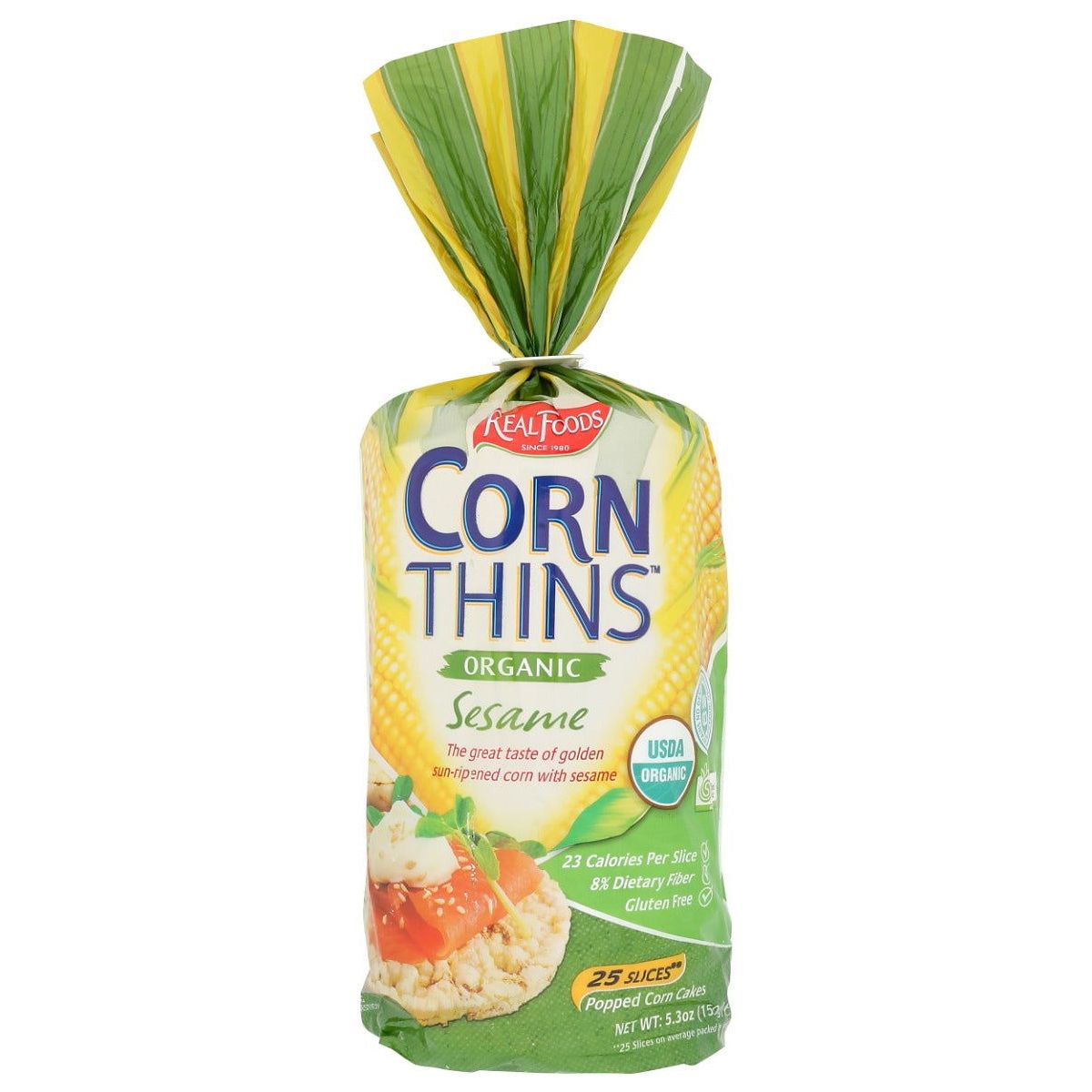 REAL FOODS: Corn Thins Sesame Organic, 5.3 oz - Sunshine Co Op. - #tag1# - #tag2# - #tag3# - #tag4#
