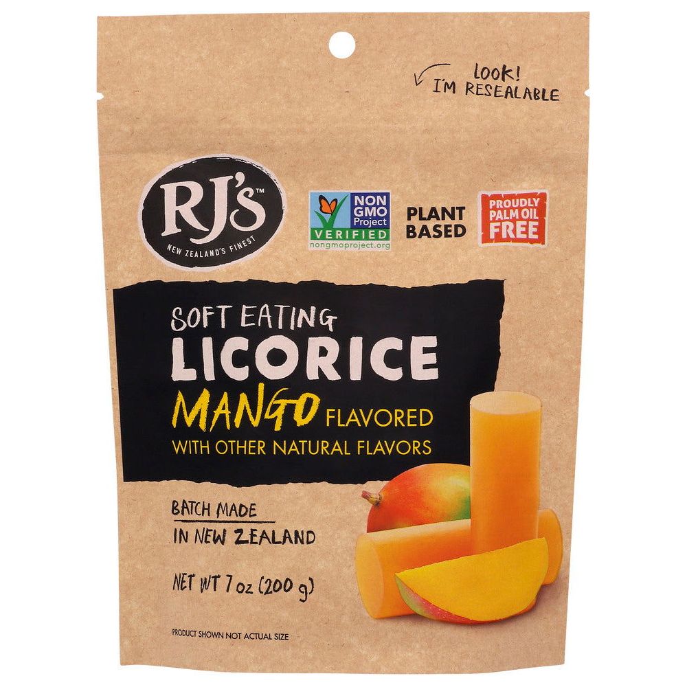 RJS LICORICE: Soft Eating Mango Licorice, 7 oz - Sunshine Co Op. - #tag1# - #tag2# - #tag3# - #tag4#
