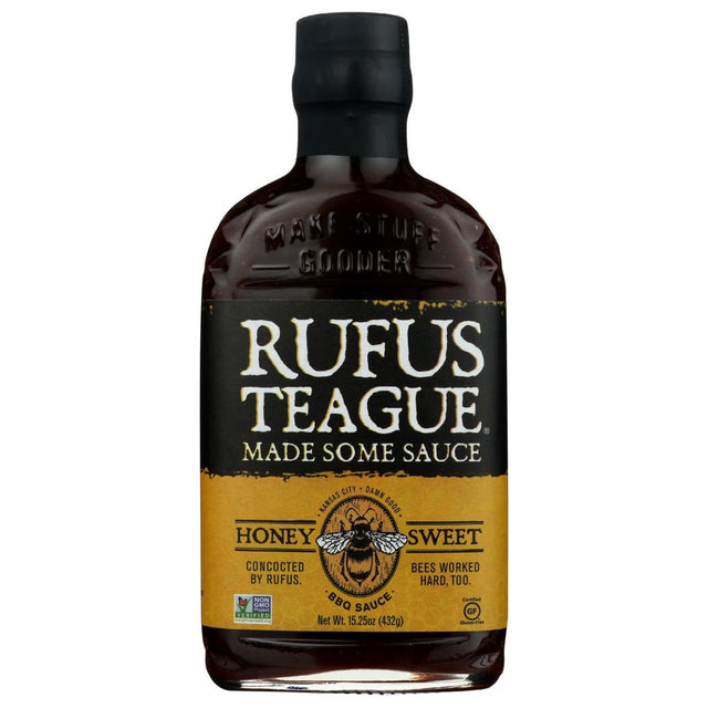 RUFUS TEAGUE: Honey Sweet BBQ Sauce, 15.25 oz - Sunshine Co Op. - #tag1# - #tag2# - #tag3# - #tag4#
