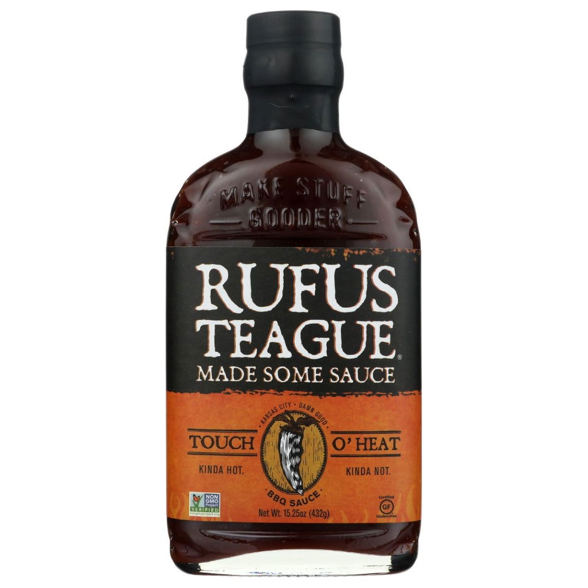 RUFUS TEAGUE: Touch O Heat BBQ Sauce, 15.25 oz - Sunshine Co Op. - #tag1# - #tag2# - #tag3# - #tag4#