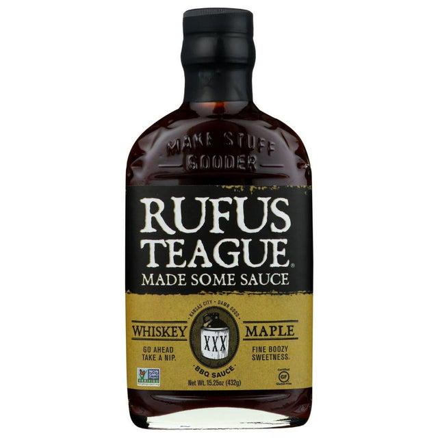 RUFUS TEAGUE: Whiskey Maple Bbq Sauce, 16 oz - Sunshine Co Op. - #tag1# - #tag2# - #tag3# - #tag4#