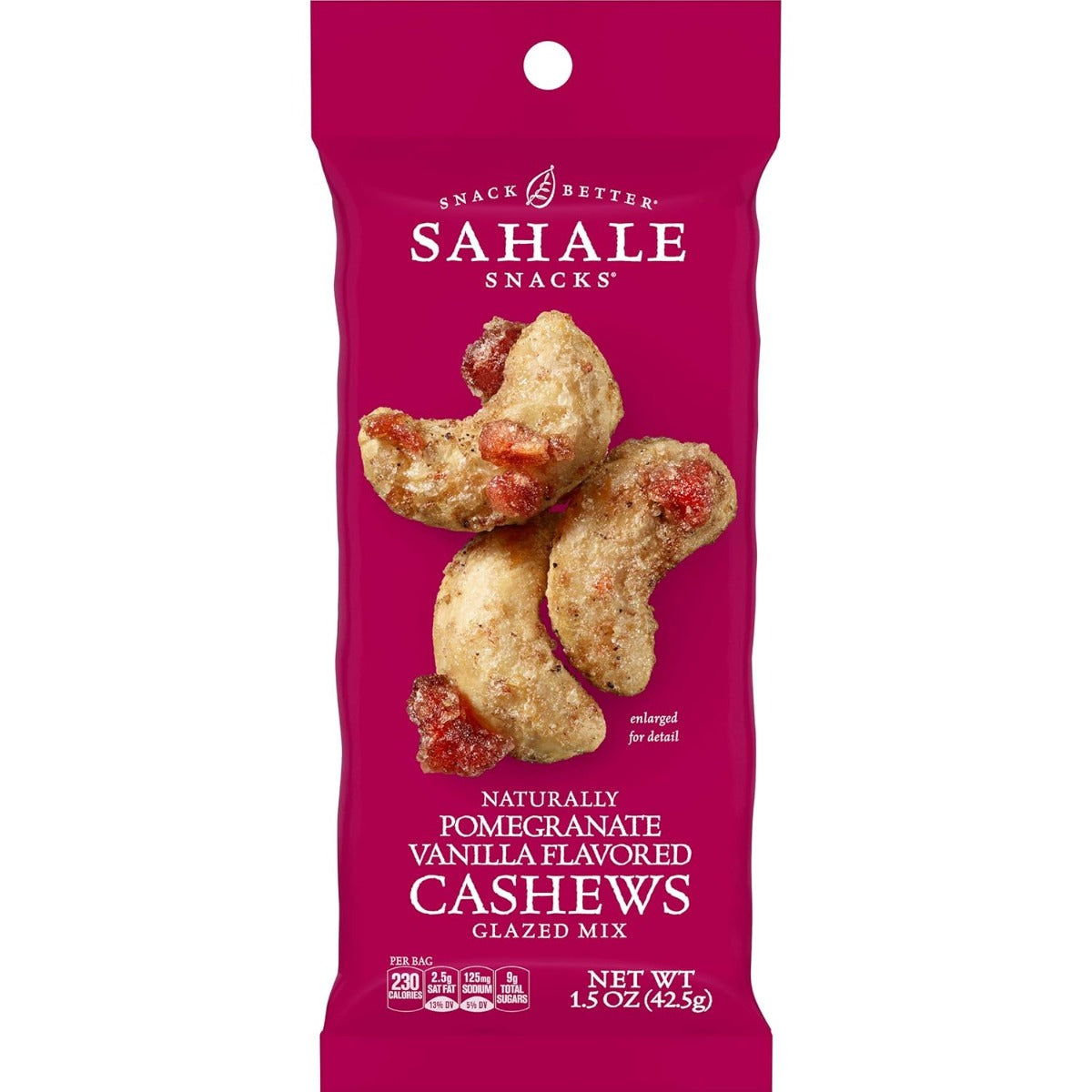 SAHALE SNACKS: Naturally Pomegranate Vanilla Flavored Cashews Glazed Mix, 1.5 oz - Sunshine Co Op. - #tag1# - #tag2# - #tag3# - #tag4#