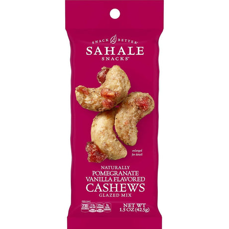 SAHALE SNACKS: Naturally Pomegranate Vanilla Flavored Cashews Glazed Mix, 1.5 oz - Sunshine Co Op. - #tag1# - #tag2# - #tag3# - #tag4#