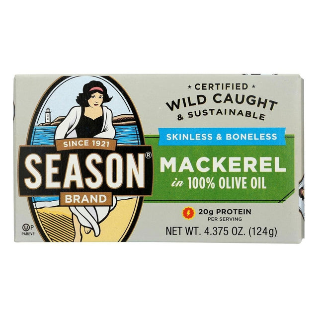 SEASONS: Mackerel Fillets in Olive Oil, 4.375 oz - Sunshine Co Op. - #tag1# - #tag2# - #tag3# - #tag4#
