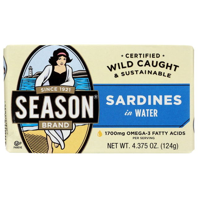 SEASONS: Sardines in Water, 4.375 oz - Sunshine Co Op. - #tag1# - #tag2# - #tag3# - #tag4#