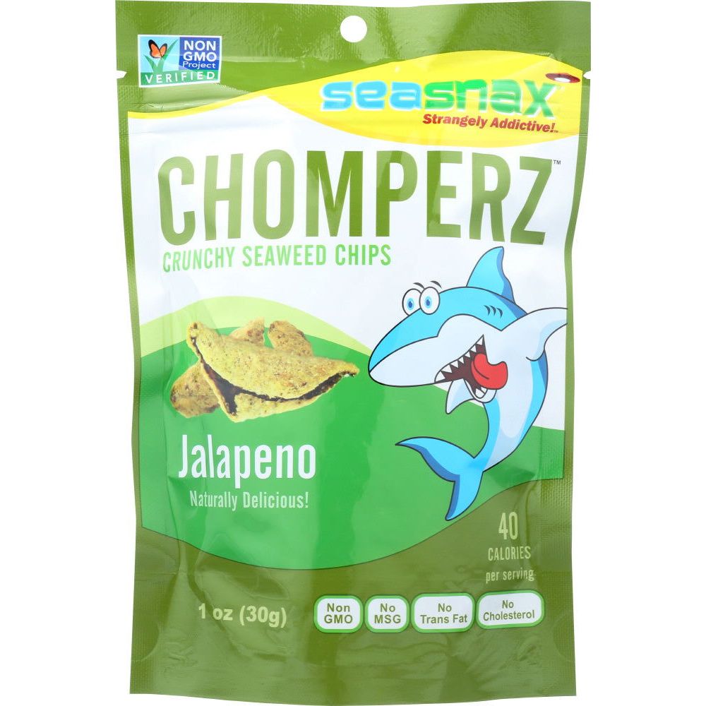 SEA SNAX: Chip Seaweed Chomperz Jalapeno, 1 oz - Sunshine Co Op. - #tag1# - #tag2# - #tag3# - #tag4#